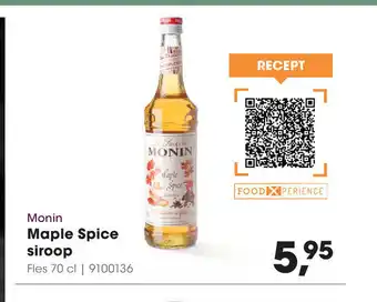 HANOS Monin Maple Spice siroop 70cl aanbieding