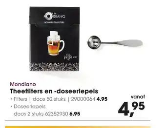 HANOS Mondiano Theefilters en-doseerlepels aanbieding