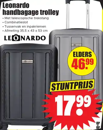 Dirk Leonardo handbagage trolley aanbieding