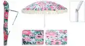 Bol.com Parasol - Strandparasol met Bloemenprint - Vintage - 180cm aanbieding