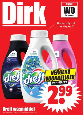 Dirk Dreft wasmiddel aanbieding