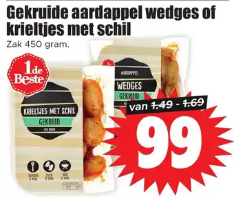 Dirk Gekruide aardappel wedges of krieltjes met schil aanbieding