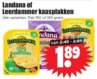 Dirk Landana of Leerdammer kaasplakken aanbieding