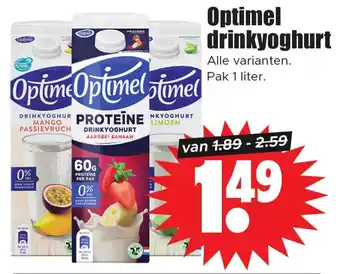 Dirk Optimel drinkyoghurt aanbieding