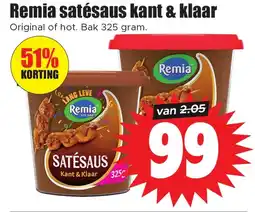 Dirk Remia satésaus kant & klaar aanbieding