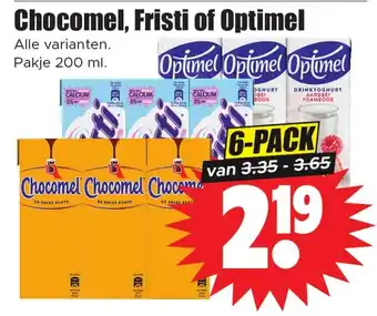 Dirk Chocomel, Fristi of Optimel aanbieding