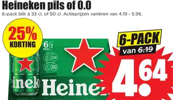 Dirk Heineken pils of 0.0 aanbieding