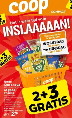 Coop Unox Cup a soup of good snacks aanbieding