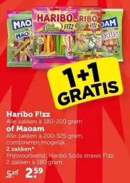 Coop Haribo F!zz of Maoam aanbieding