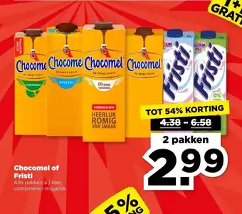 PLUS Chocomel of Fristi aanbieding