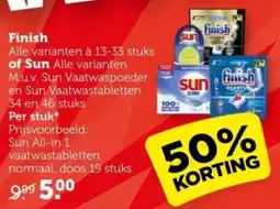 Coop Finish of Sun aanbieding