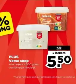 PLUS PLUS Verse soep aanbieding