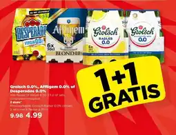 PLUS Grolsch 0.0%, Affligem 0.0% of Desperados 0.0% aanbieding