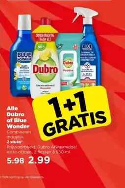 PLUS Alle Dubro of Blue Wonder aanbieding