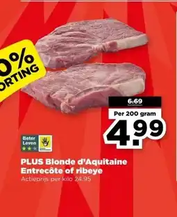 PLUS PLUS Blonde d'Aquitaine Entrecôte of ribeye aanbieding