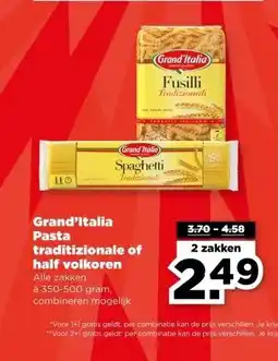 PLUS Grand'Italia Pasta traditizionale of half volkoren aanbieding