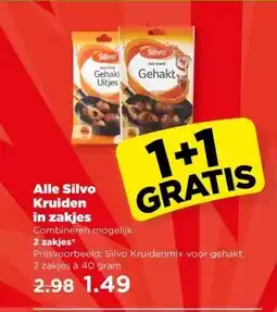 PLUS Alle Silvo Kruiden  in zakjes aanbieding