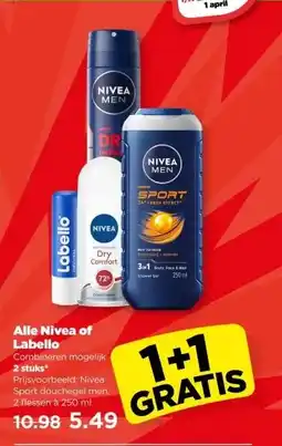 PLUS Alle Nivea of Labello aanbieding