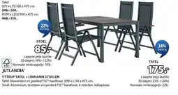 Jysk YTTRUP TAFEL + LIMHAMN STOELEN aanbieding