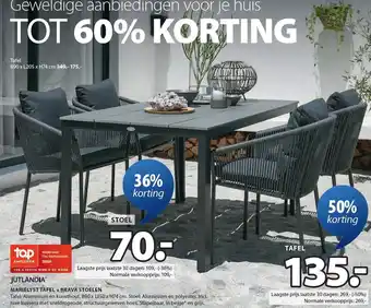 Jysk MARIELYST TAFEL BRAVA STOELEN aanbieding