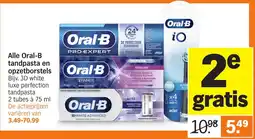 Albert Heijn Oral B tandpasta en opzetborstels aanbieding