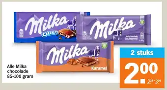 Albert Heijn Milka chocolade aanbieding