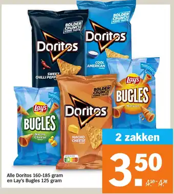 Albert Heijn Doritos en Lay's Bugles aanbieding