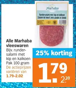 Albert Heijn Marhaba vleeswaren aanbieding