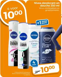 Trekpleister Nivea deodorant en douche aanbieding