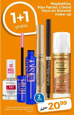 Trekpleister Maybelline, Max Factor, L'Oréal Paris en Rimmel aanbieding