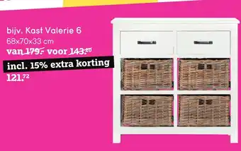 Leen Bakker Kast Valerie 6 aanbieding