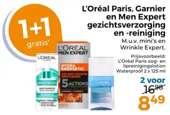 Trekpleister L'Oréal Paris, Garnier en Men Expert gezichtsverzorging aanbieding