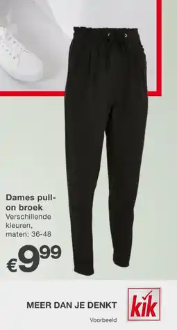 Kik Dames pull- on Dames pull- on broek Verschillende kleuren, maten: 36-48 aanbieding