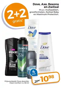 Trekpleister Dove, Axe, Rexona en Zwitsal aanbieding