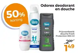 Trekpleister Odorex deodorant en douche aanbieding