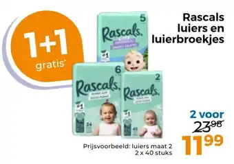 Trekpleister Rascals luiers en luierbroekjes aanbieding