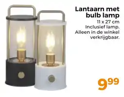 Trekpleister Lantaarn met bulb lamp aanbieding