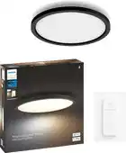 Bol.com Philips Hue Aurelle - paneellamp - warm- tot koelwit licht - zwart - rond aanbieding