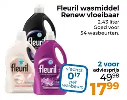 Trekpleister Fleuril wasmiddel Renew vloeibaar aanbieding