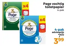 Trekpleister Page vochtig toiletpapier aanbieding