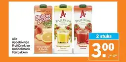 Albert Heijn Alle Appelsientje FruitDrink en DubbelDrank literpakken aanbieding