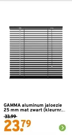 GAMMA GAMMA aluminum jaloezie 25 mm mat zwart (kleurnr. 320) 60x180 cm (bxh) aanbieding