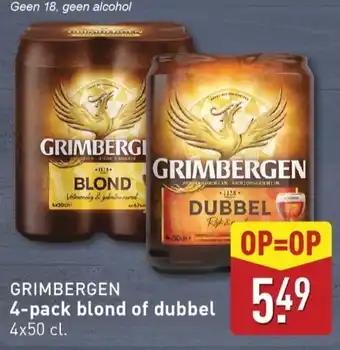 ALDI GRIMBERGEN 4 pack blond of dubbel aanbieding