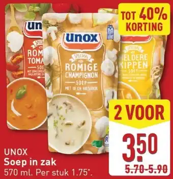 ALDI UNOX Soep in zak aanbieding