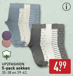 ALDI UP2FASHION 5-pack sokken aanbieding