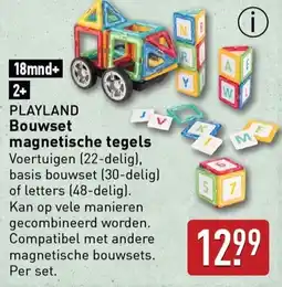 ALDI PLAYLAND Bouwset magnetische tegels aanbieding