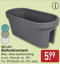 ALDI BELAVI Balkonbloempot aanbieding