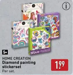 ALDI HOME CREATION Diamond painting stickerset aanbieding