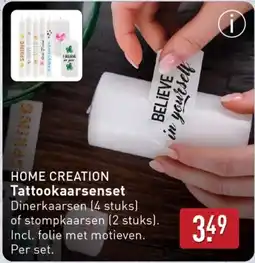 ALDI HOME CREATION Tattookaarsenset aanbieding