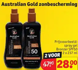 Kruidvat Australian Gold zonbescherming Hawaiian Tropic aanbieding